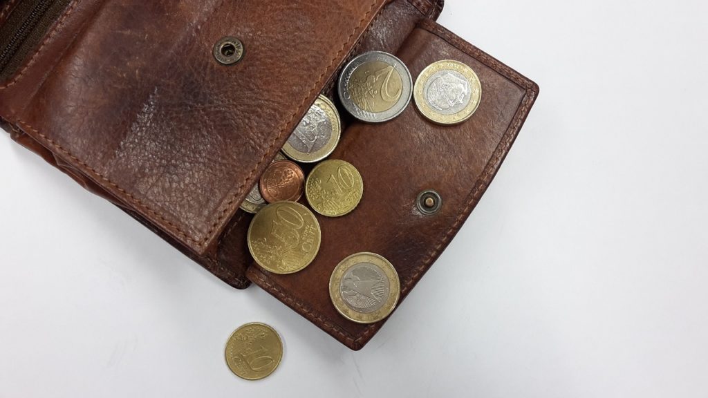 wallet, coins, money